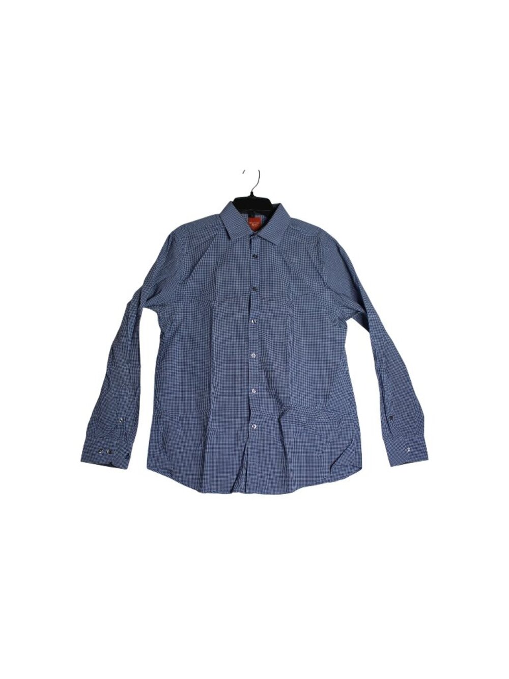 Penguin L/S Blue Plaid Button Down Slim Fit Shirt Men's 16 34/35 (Large)